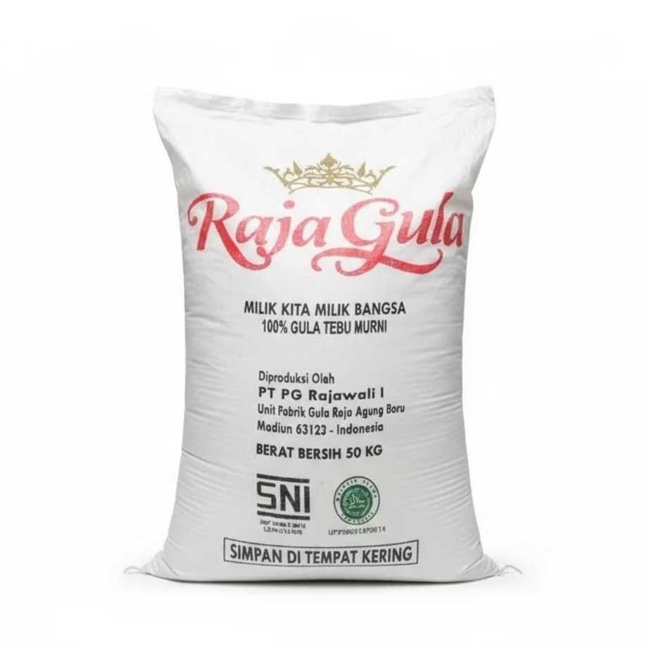Jual Raja Gula Pasir Tebu Murni 50kg - Karung Besar PT PG Rajawali I ...