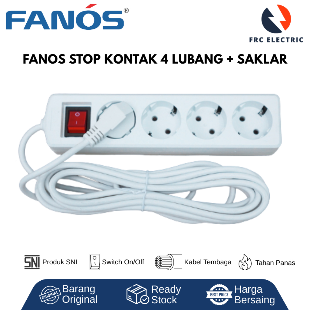 Jual STOP KONTAK - STOP KONTAK 4 LUBANG - STOP KONTAK KABEL - STOP ...
