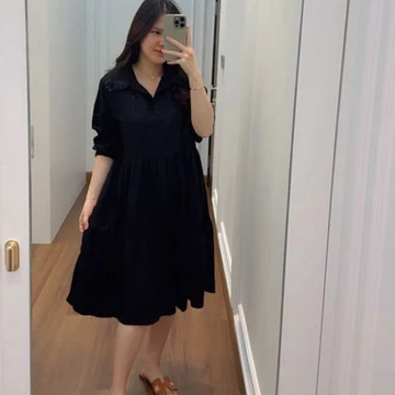 Delivia Dress Dediana Premium Busui Bumil Friendy Casual Polos Motif Wanita 5020