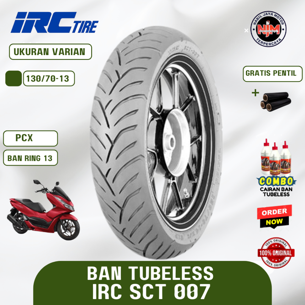 Jual BAN PCX 160 New BELAKANG 130/70 - 13 IRC SCT-007 SIZE