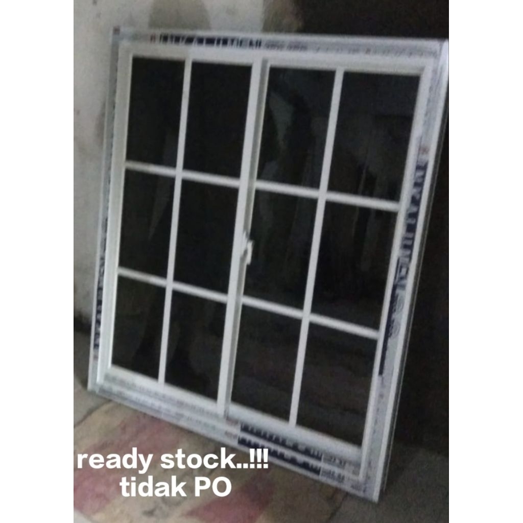 jendela aluminium sleding lengkap  model ornamen 3inci L100xT120 putih ,coklat,hitam . pengiriman bisa ke seluruh wilayah Indonesia