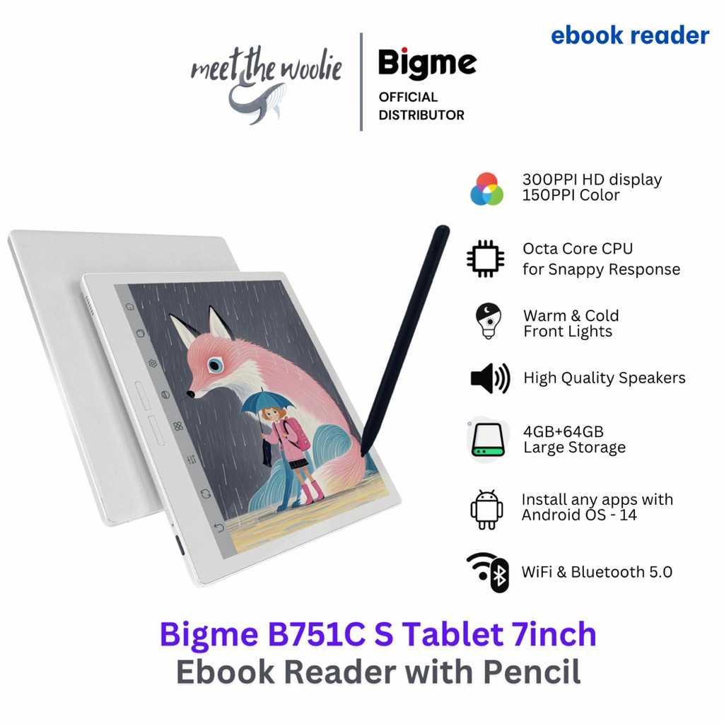 Jual Bigme B751C S Color with Stylus Pen Ebook Reader Notepad, 7 Inch E ...