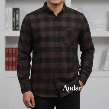 Kemeja Flanel Pria Wanita Unisex Flannel Import Lengan Panjang