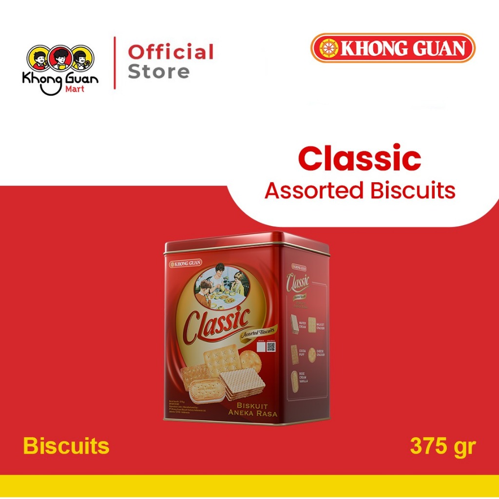 Jual KHONG GUAN Assorted Biscuit Classic Segi Tin 375 Gram | Shopee ...