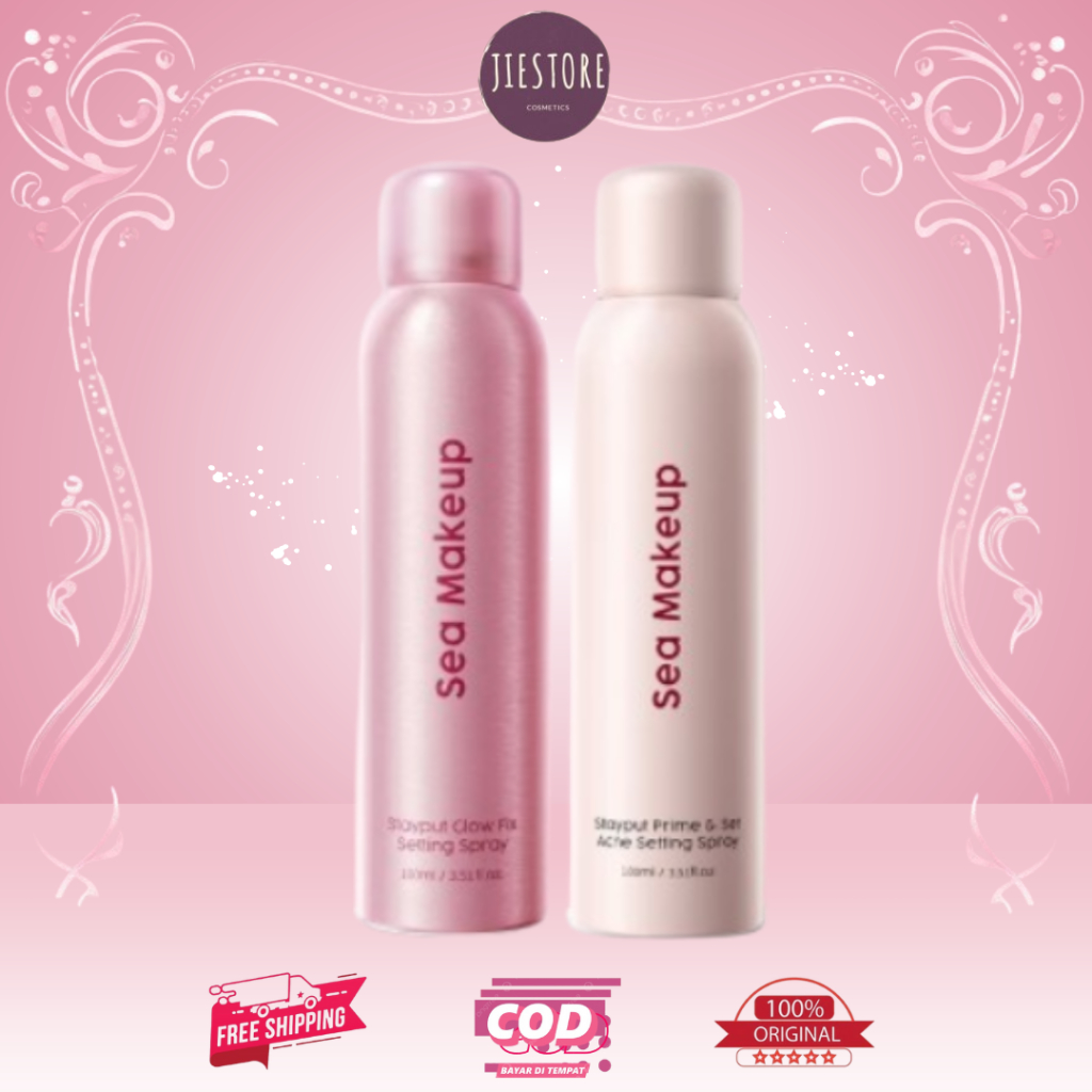 Jual Sea Makeup Stayput Glow Fix Setting Spray/Stayput Prime & Set ...