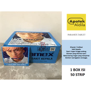 PARAMEX PERBOX ISI 50 STRIP UNTUK PUSING, BATUK DAN PILEK