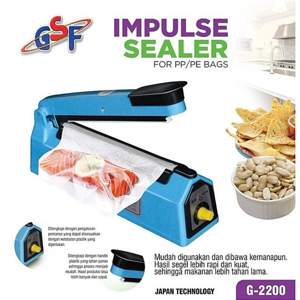 Jual [COD] Impulse sealer GSF Q2 20cm 200mm G-2200 Q-8200 Alat Press ...