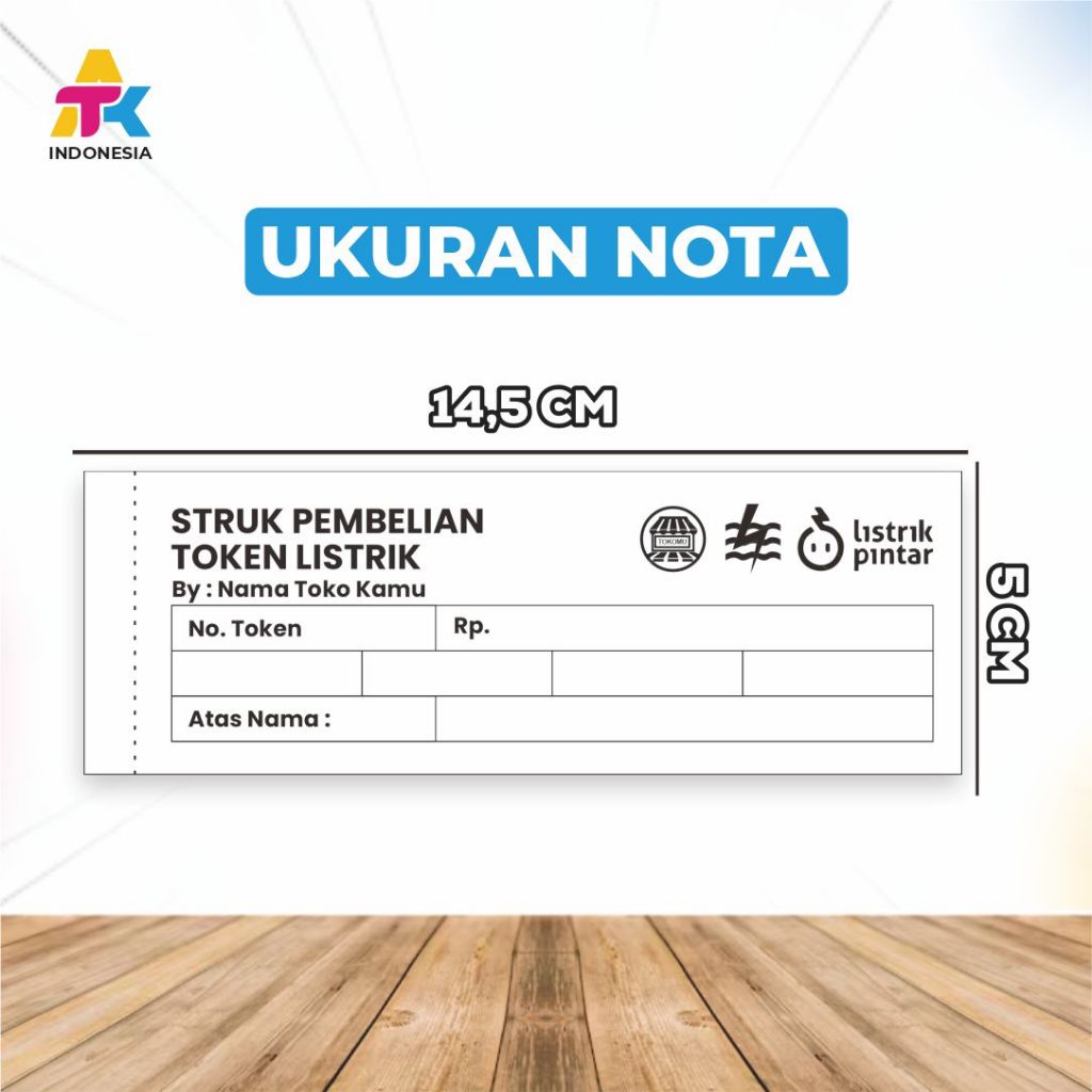 Jual Struk Token Pembayaran Listrik Ukuran 1/8 isi 100 Lembar [ ATK ...