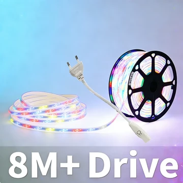 Lampu Led Strip Selang 2835 10Meter 220V Outdoor Rgb Led Strip Warna Warni Smd 5050