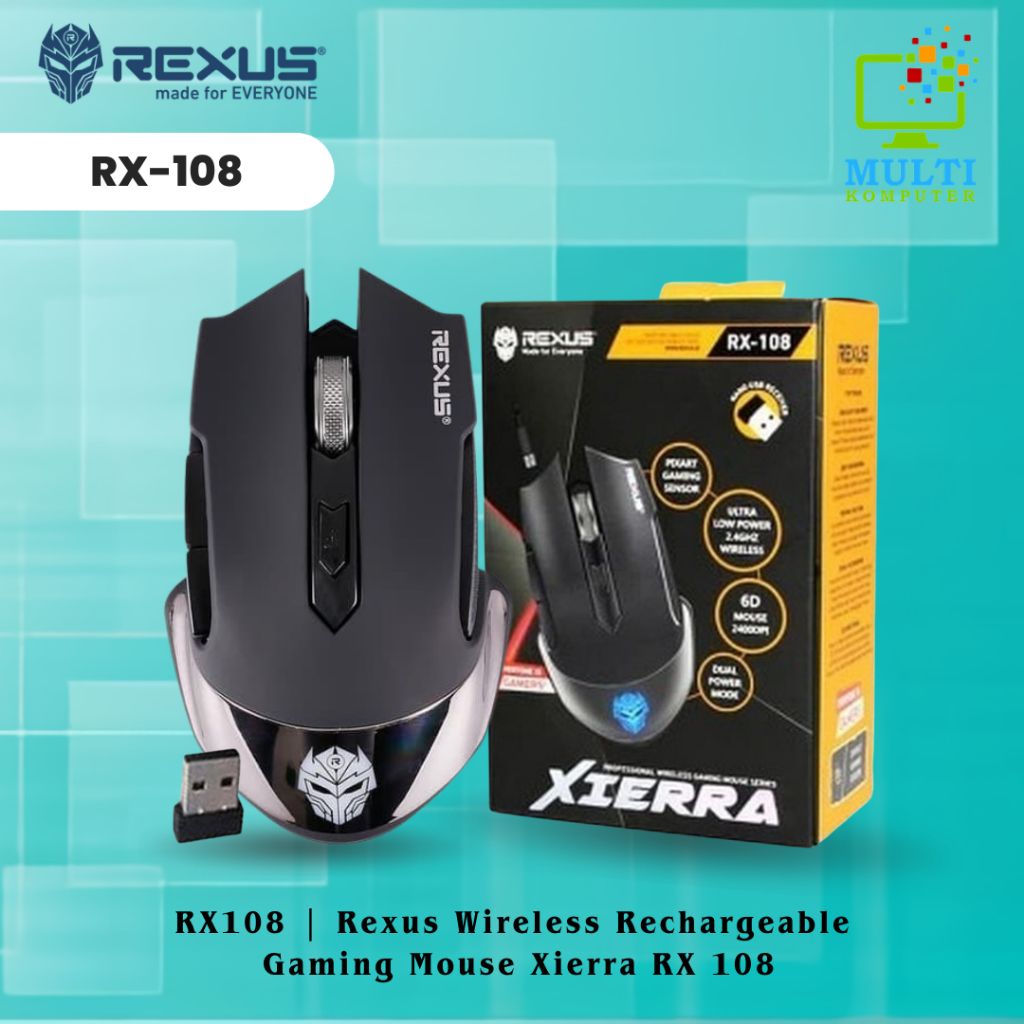 Jual Rexus RX-108 Xierra RECHARGE-ABLE Professional Wireless Gaming ...