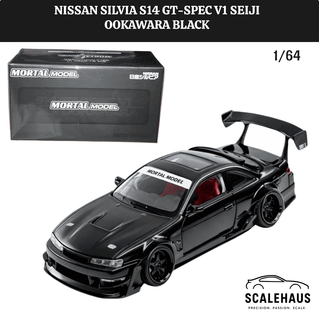 Jual Mortal 1/64 Silvia S14 GT-Spec V1 Seiji Ookawara - Black