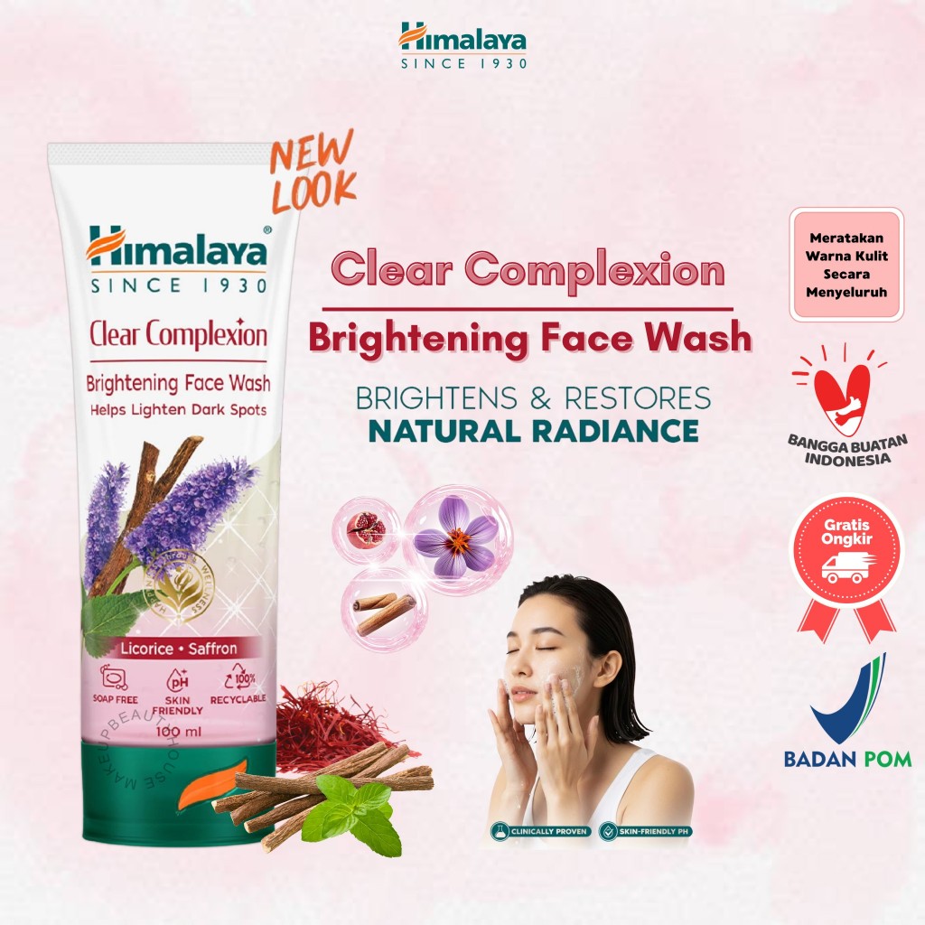 HIMALAYA Complexion Brightening Face Wash 100ml | 50ml - Sabun Cuci Muka Pencerah Wajah Skincare