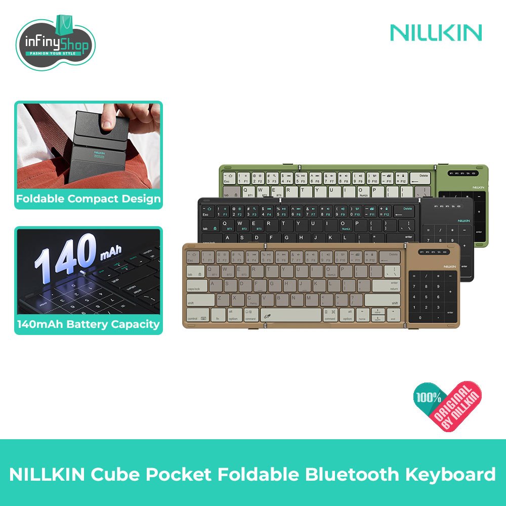 Jual Nillkin Cube Pocket Foldable Bluetooth Keyboard with Touchpad ...