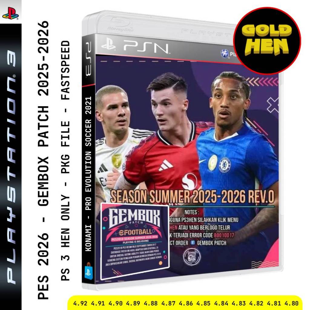 Jual PES2018 Gembox Patch Season Summer 2025-2026 - PS3 HEN ONLY ...