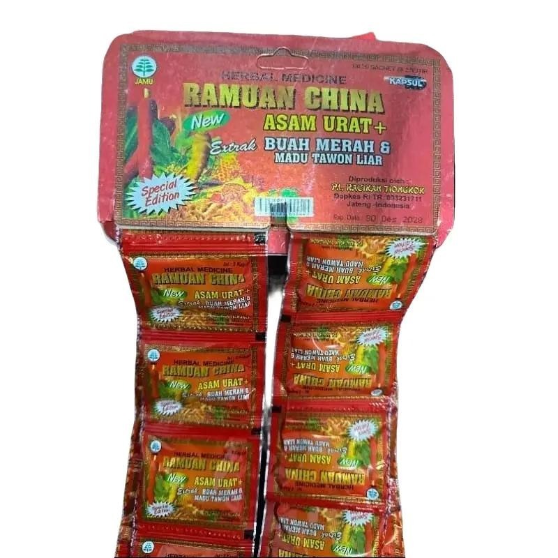 Kapsul Ramuan Cina 10 Sachet 20 Kapsul Asam Urat Pegal Linu Rheumatik Encok