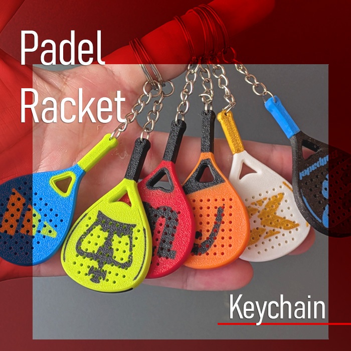 Jual PADEL Keychain Gantungan Kunci Raket WIlson Black Crown Nox Adidas ...