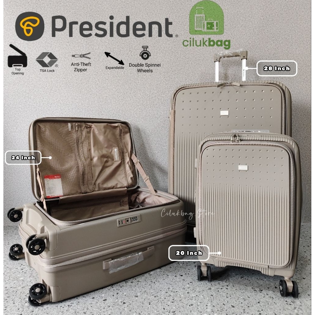 Jual Koper President Bukaan Depan Frontload Ukuran 20 inci 24 inci 28 ...