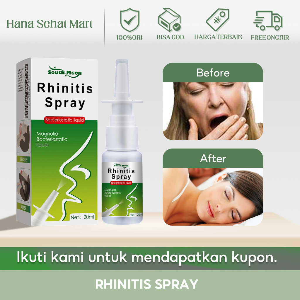 Jual [Beli 2 Gratis 1/COD/ORI] South Moon Rhinitis Spray 20ml Semprotan ...