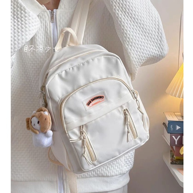Jual (READY)Ransel tahan air warna solid Morandi! (33×28×11cm) Ransel ...