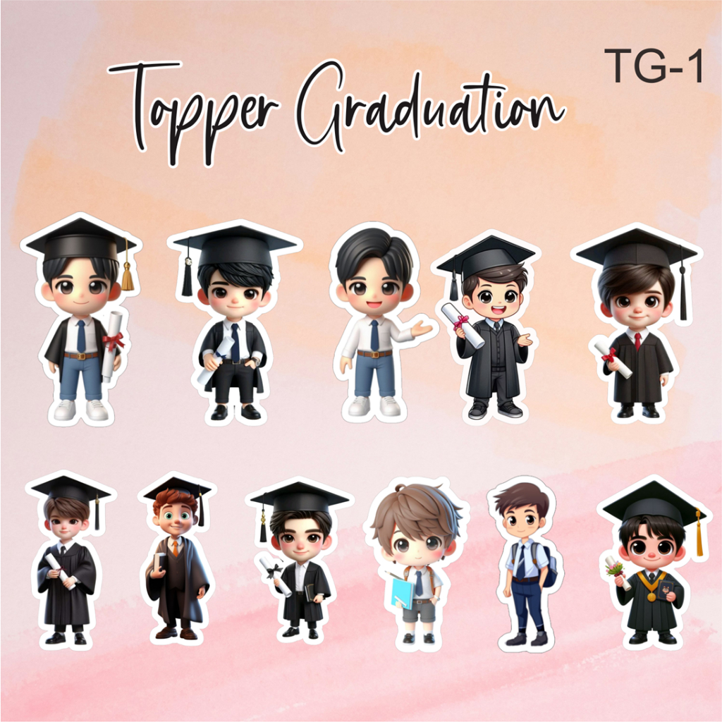 Jual Topper Hari Kelulusan Graduation Wisuda untuk hiasan buket bunga ...