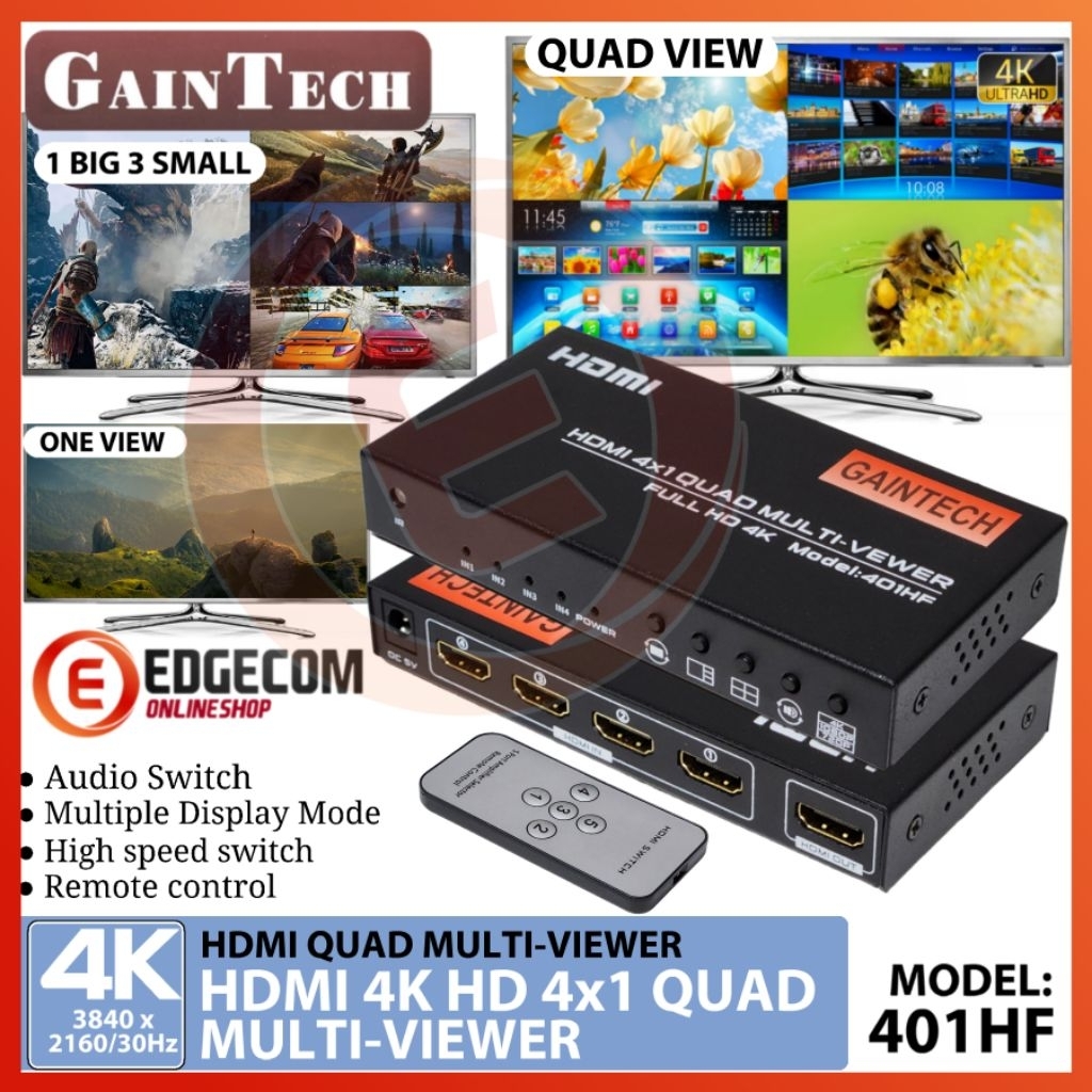 Jual HDMI 4x1 Quad Multi-Viewer Screen Video / HDMI MULTIVIEWER 4 INPUT ...
