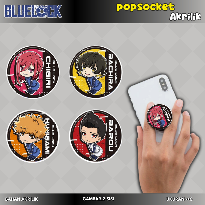 Jual [Blue Lock] Popsocket full akrilik karakter anime blue lock bentuk ...