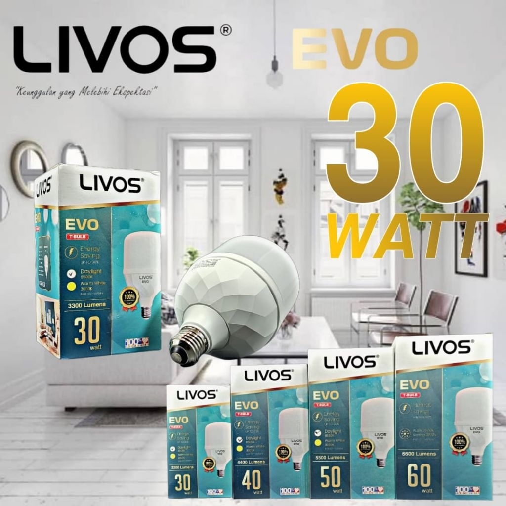Jual LAMPU LED LIVOS EVO T BULB 30 WATT TERBARU BERKUALITAS | Shopee ...