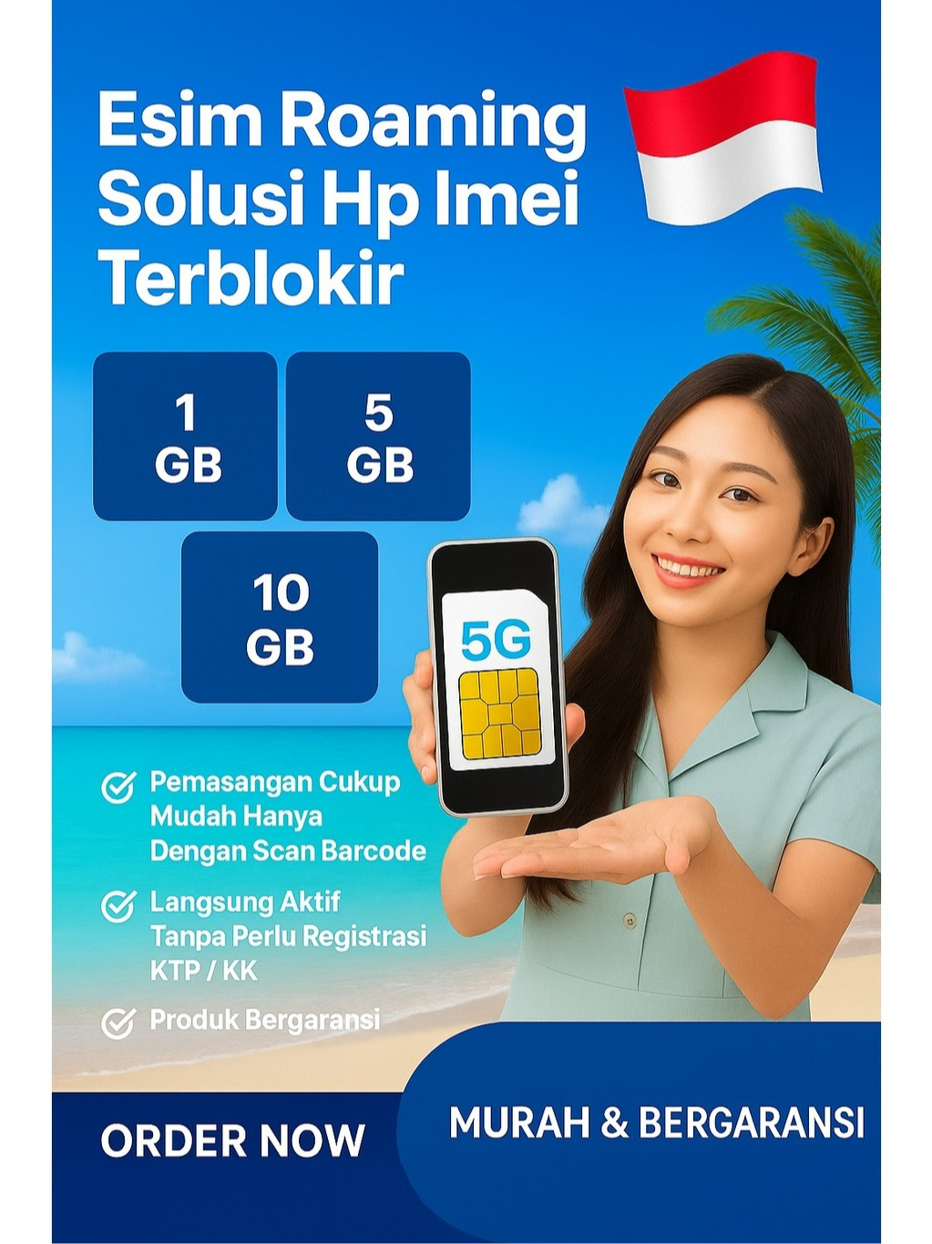 Jual e-SIM ROAMING INDONESIA [ SOLUSI IMEI INTER ] | Shopee Indonesia