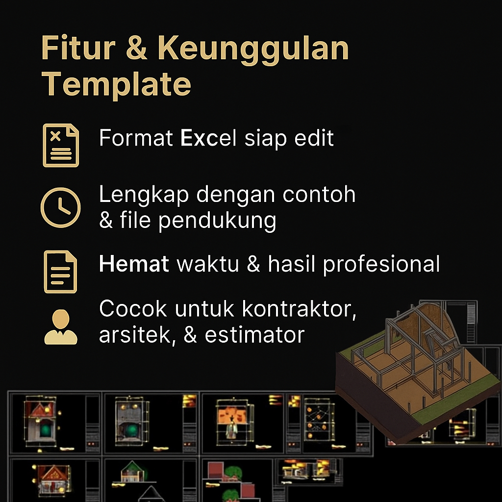 Jual Template RAB Rumah Lengkap Excel + RKS + AHSP + Gambar Kerja ...