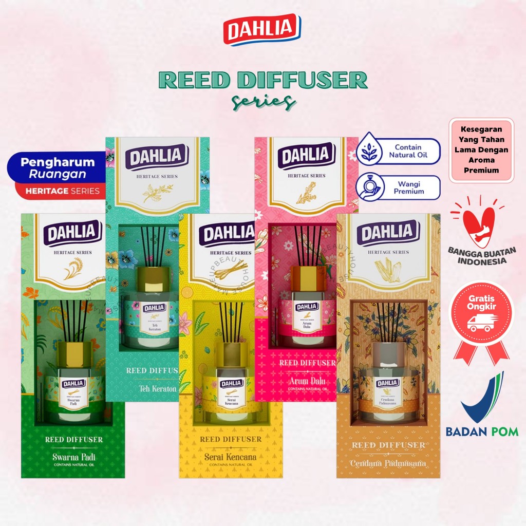Jual DAHLIA Reed Diffuser Heritage Series | Set / Refill - Pengharum ...