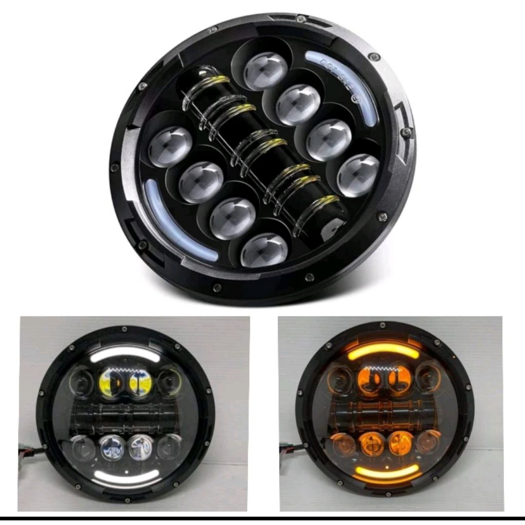 Jual Day maker Headlamp led 7inch Hartop landcruiser FJ BJ jerp CJ7 ...