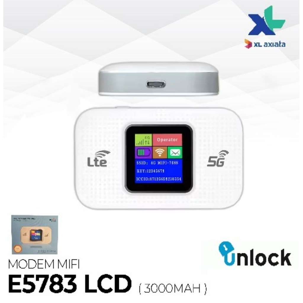 Modem Mifi E5783 LTE LCD 300Mbps 3000Mah All Operator GSM