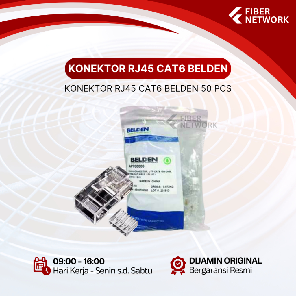Jual Konektor Rj45 Cat6 Belden Connector Cat 6 Original | Shopee Indonesia