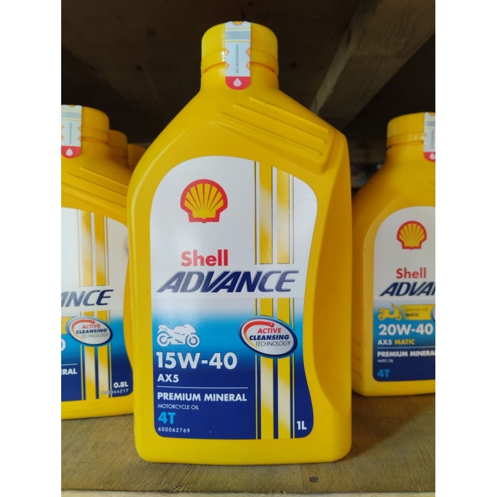 Jual Oli Shell Advance AX5 15W-40 Premium Mineral 1L | Shopee Indonesia