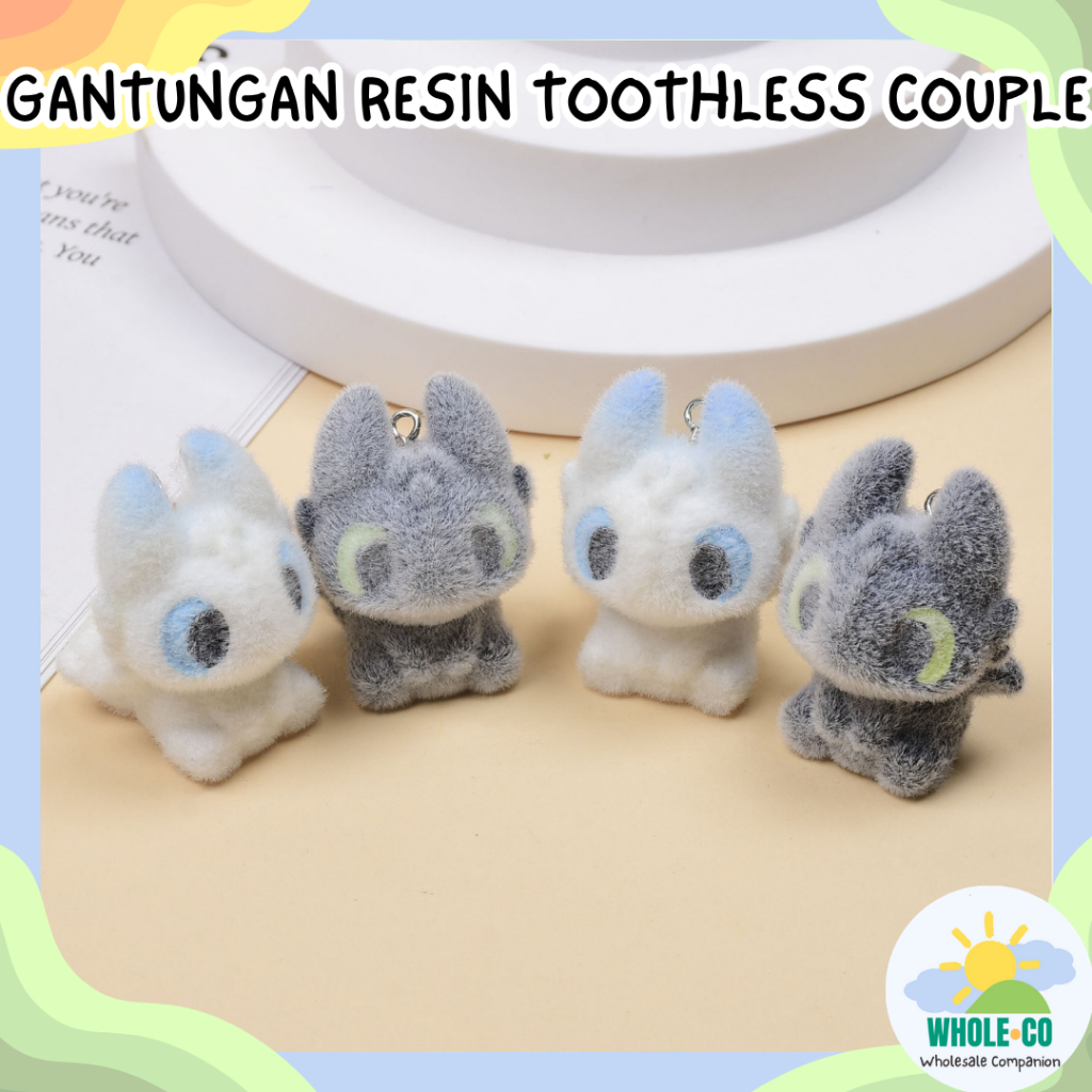 Jual Gantungan Kunci Resin Couple Toothless Premium Night Furry How To ...
