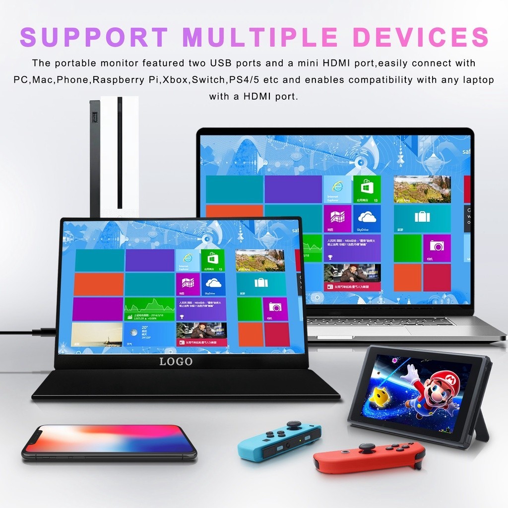 Jual Monitor sentuh portabel, monitor game untuk PC dan laptop, monitor ...