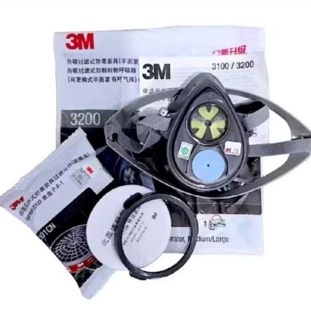 Jual Masker 3M+Cartridge Filter 1 Set / 3M 3200 HalfMask / Melindungi ...