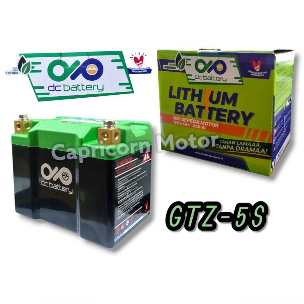AKI LITHIUM KARISMA DCB-5L DC BATTERY BEAT VARIO VIXION SATRIA FU SHOGUN 125 ATHLETE GTZ-5S 12V 3.5Ah