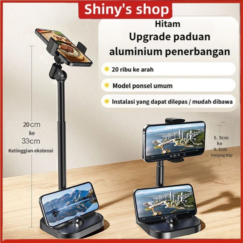Jual [COD] Standing hp Aluminium phone Stand Flexible 360 Derajat ...