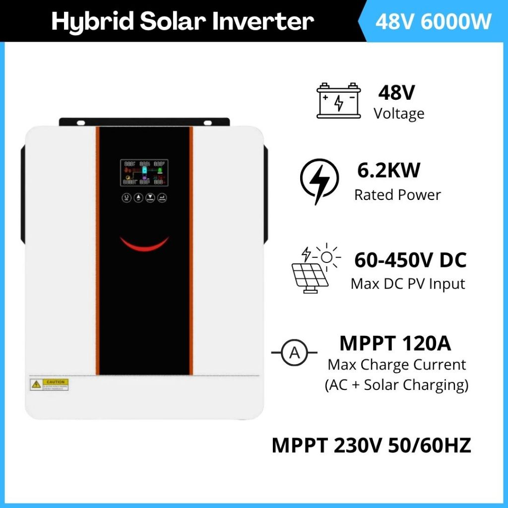 Jual Inverter 48V 6.2KW 6000W Build In MPPT 120A Hybrid Inverter Off ...