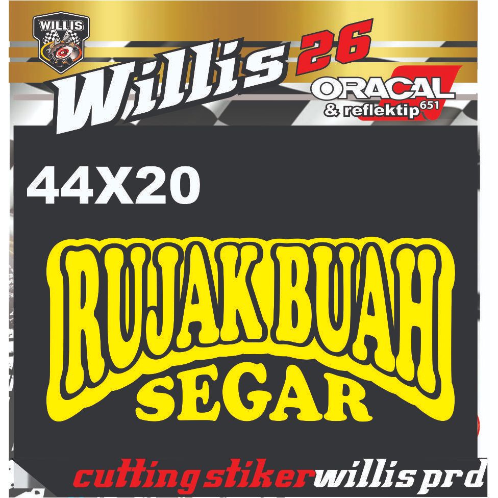 Jual STICKER TULISAN RUJAK BUAH SEGAR STICKER TULISAN UNTUK NAMA JUALAN ...