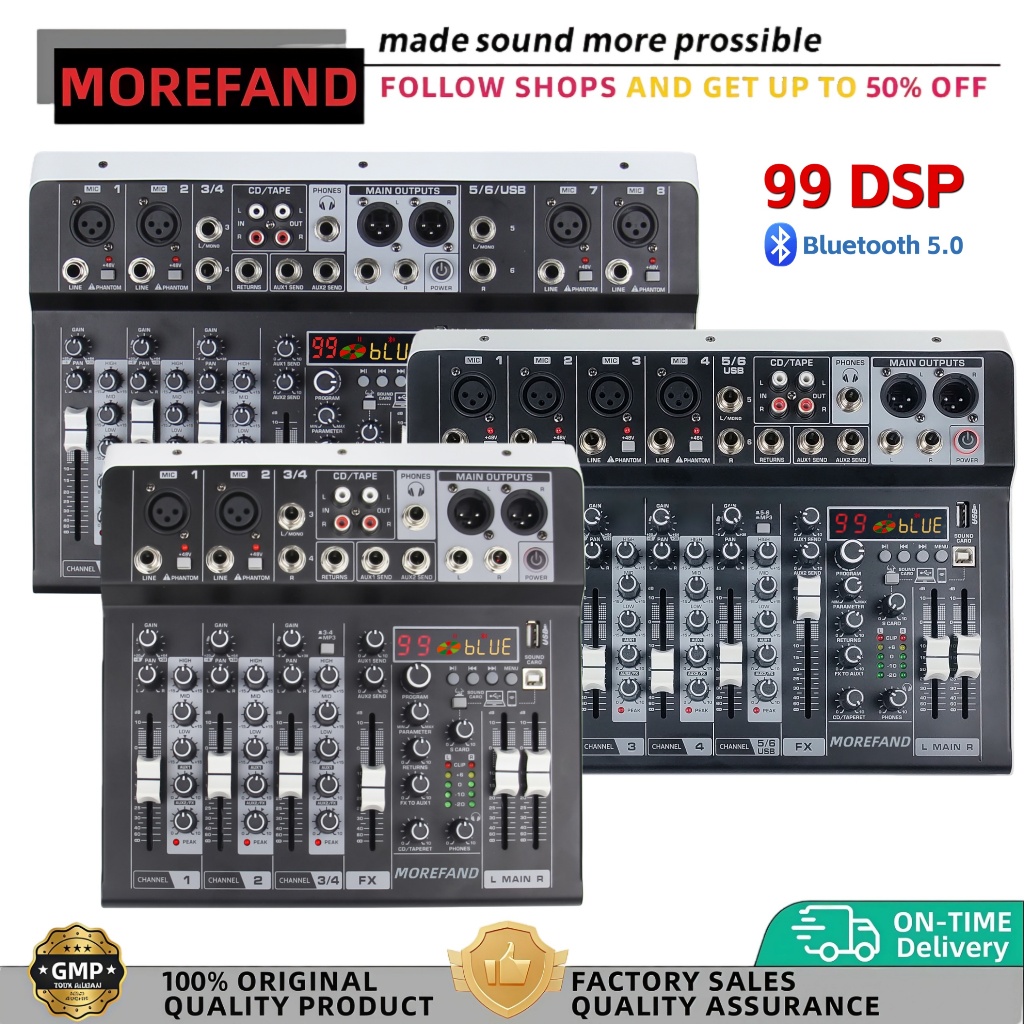 Jual mixer audio wireless bluetooth CS4/CS6/CS8 MIXER - 8 Saluran ...