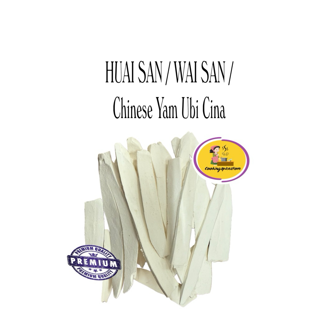 Huai San / Wai San Chinese Yam Ubi Cina Kering Premium 100gr - 250gr – Bahan Obat Herbal & Sup Tradisional Tiongkok