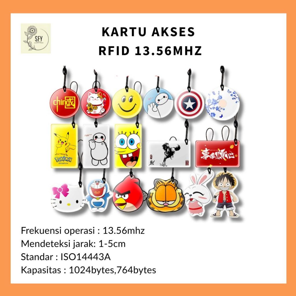 Jual SUNFAY NFC UID Tag/ Smart Card RFID 13.56Mhz 1K Tag NFC Epoxy ...