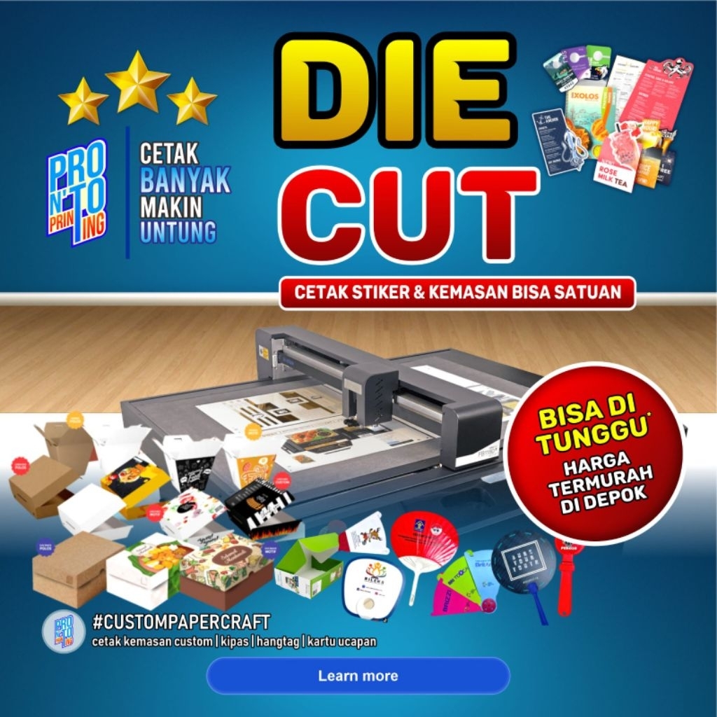 Jual Pronto Printing Die cut stiker / art paper / art carton potong ...