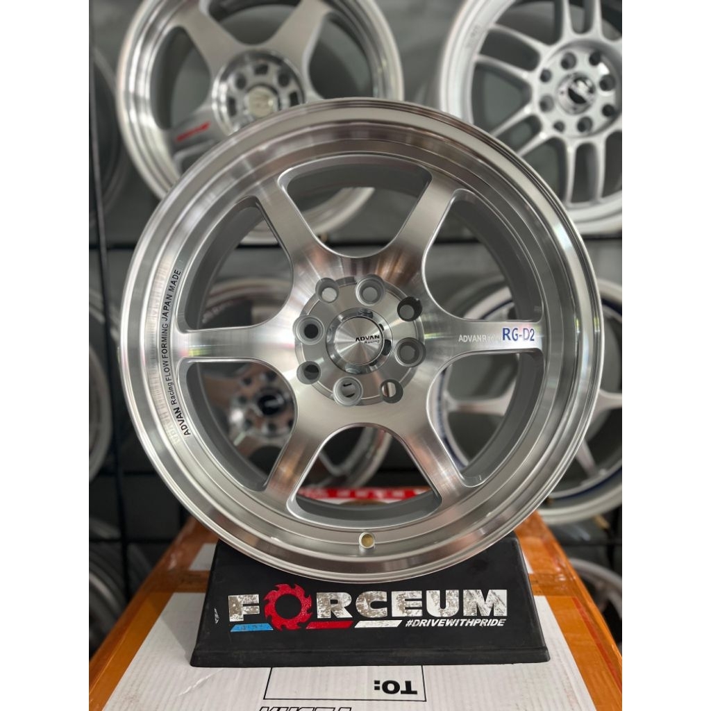 Jual velg mobil advan rg d2 r16 full polish lebar 7 et42 kondisi baru ...