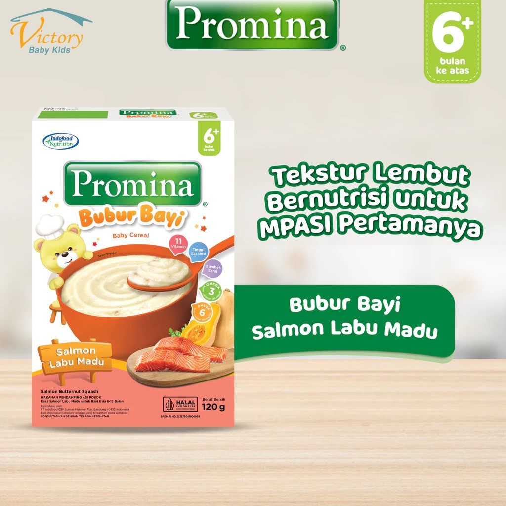 Jual Promina Bubur Bayi 6+ Salmon Labu Madu Box 120g | Shopee Indonesia