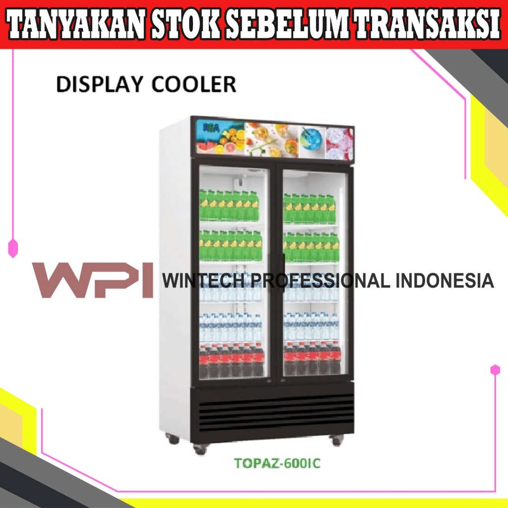 Jual RSA TOPAZ-600IC Showcase 2 Pintu Display Cooler Lemari Kaca ...