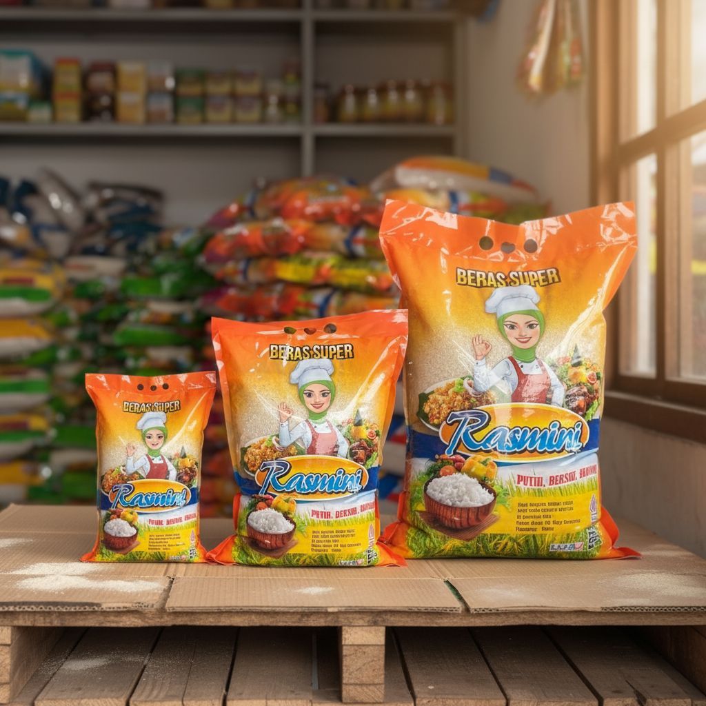 Jual BERAS KUALITAS SUPER RASMINI 5KG DAN 25KG READY ALL KEMASAN INSTAN ...
