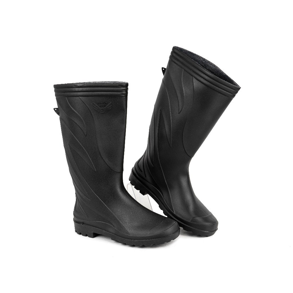 Jual Sepatu Boot Tinggi SHOGUN 818 Hitam Penthel Boots Sol Pul Pool ...